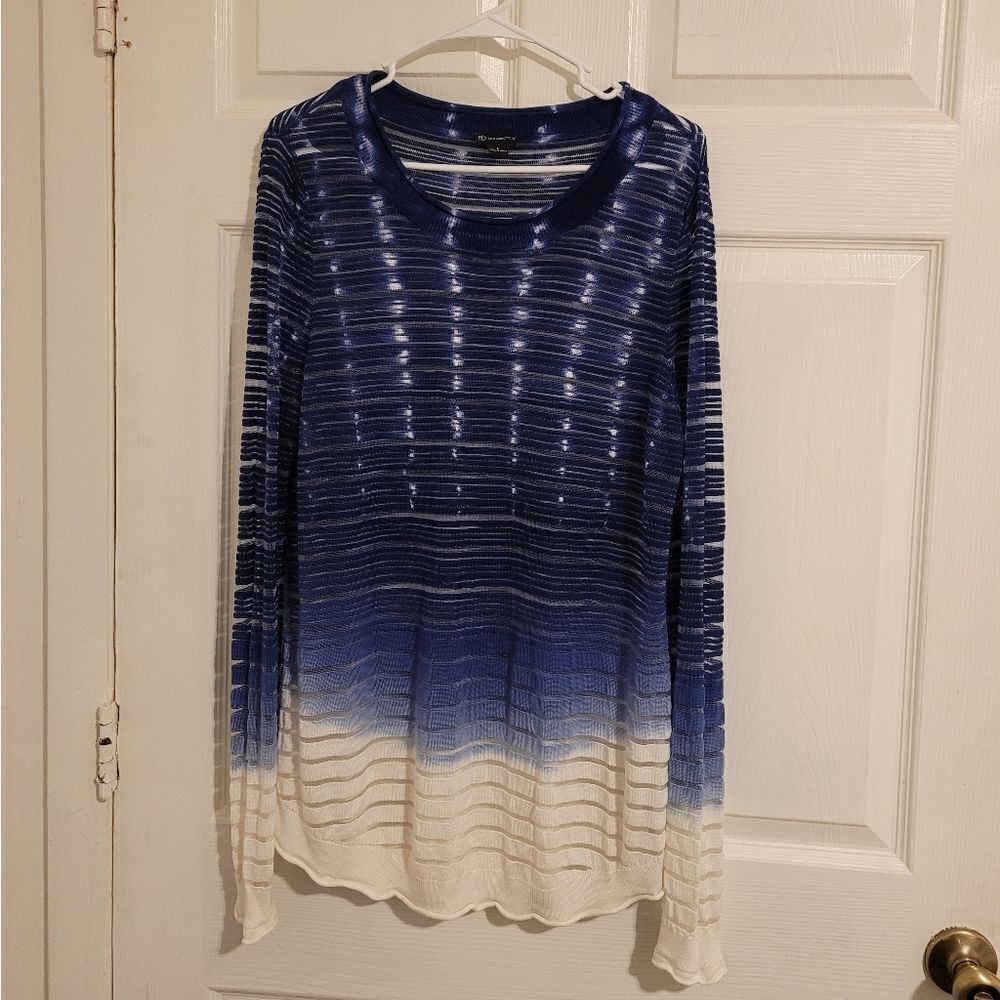 New‎ directions long sleeve ombre sheer top